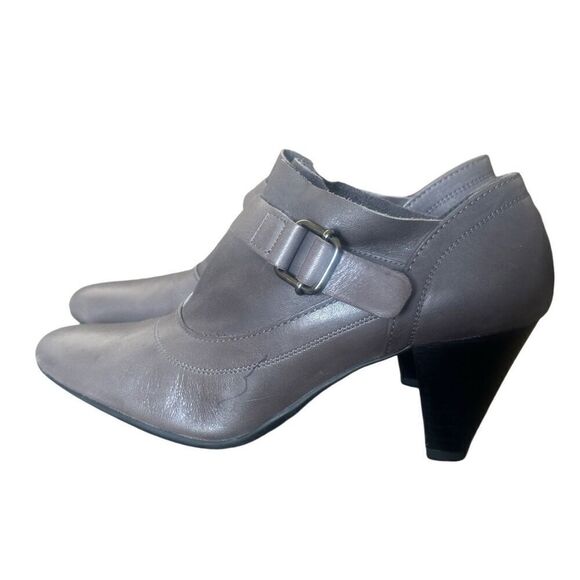 The Flexx Gray Leather Ankle Shoes Size 9 - Picture 3 of 9